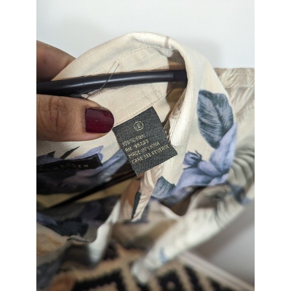 Van Heusen Hawaiian Floral Print Washable Silk Shirt Men Size S - Picture 5 of 5